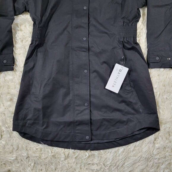 Athleta Rainout Sutro Long Trench | Black - NWT - Picture 4 of 16